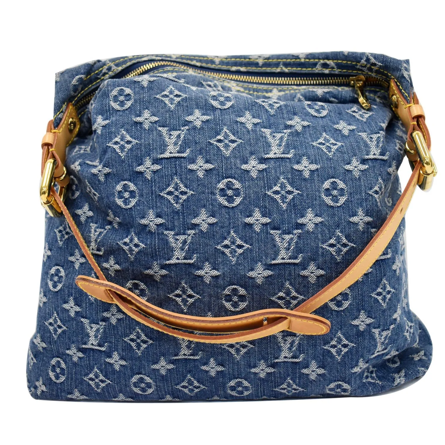 LOUIS VUITTON Baggy GM Monogram Denim Hobo Bag Blue