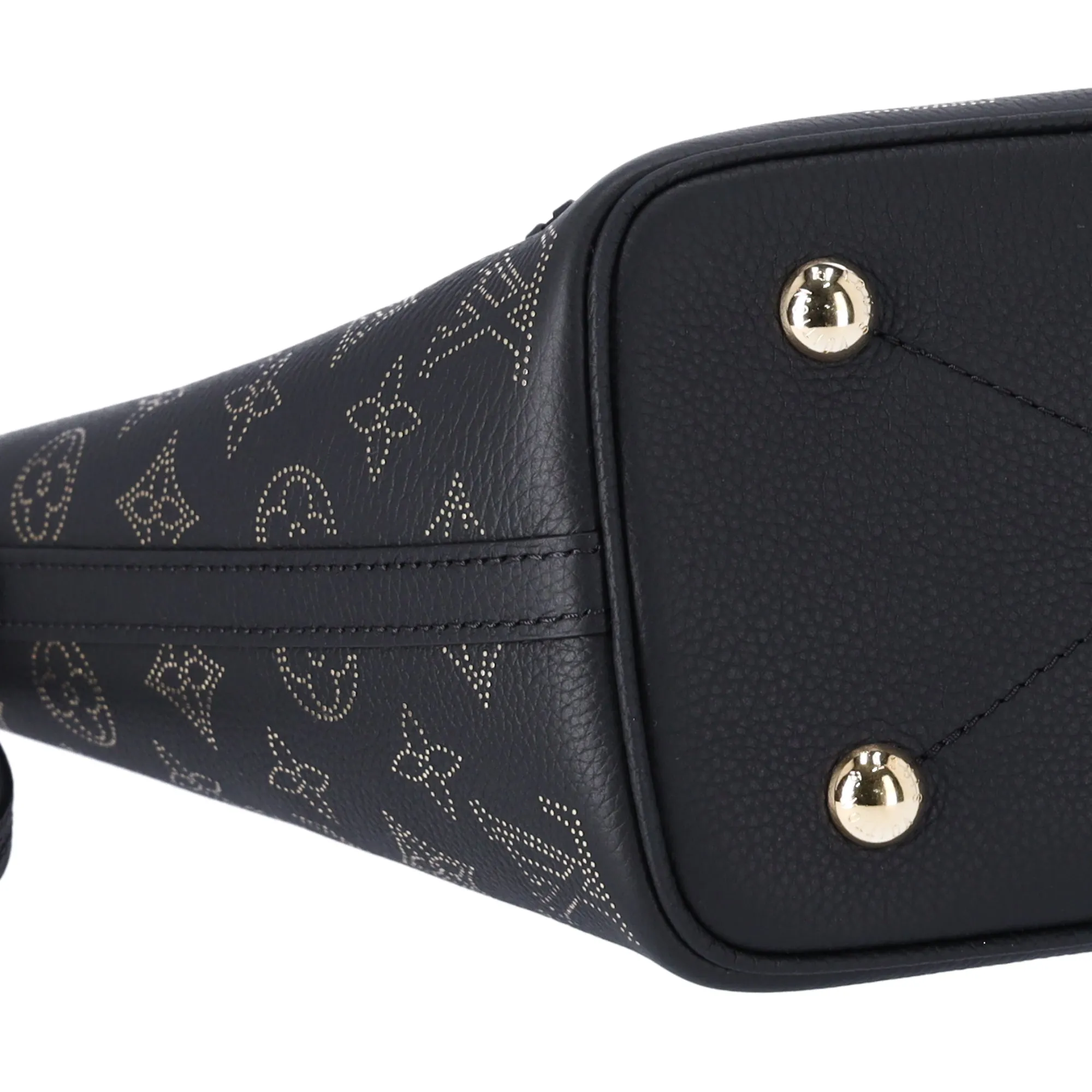 Louis Vuitton Blossom PM Monogram Mahina Noir M23393 Black Gold Small Tote