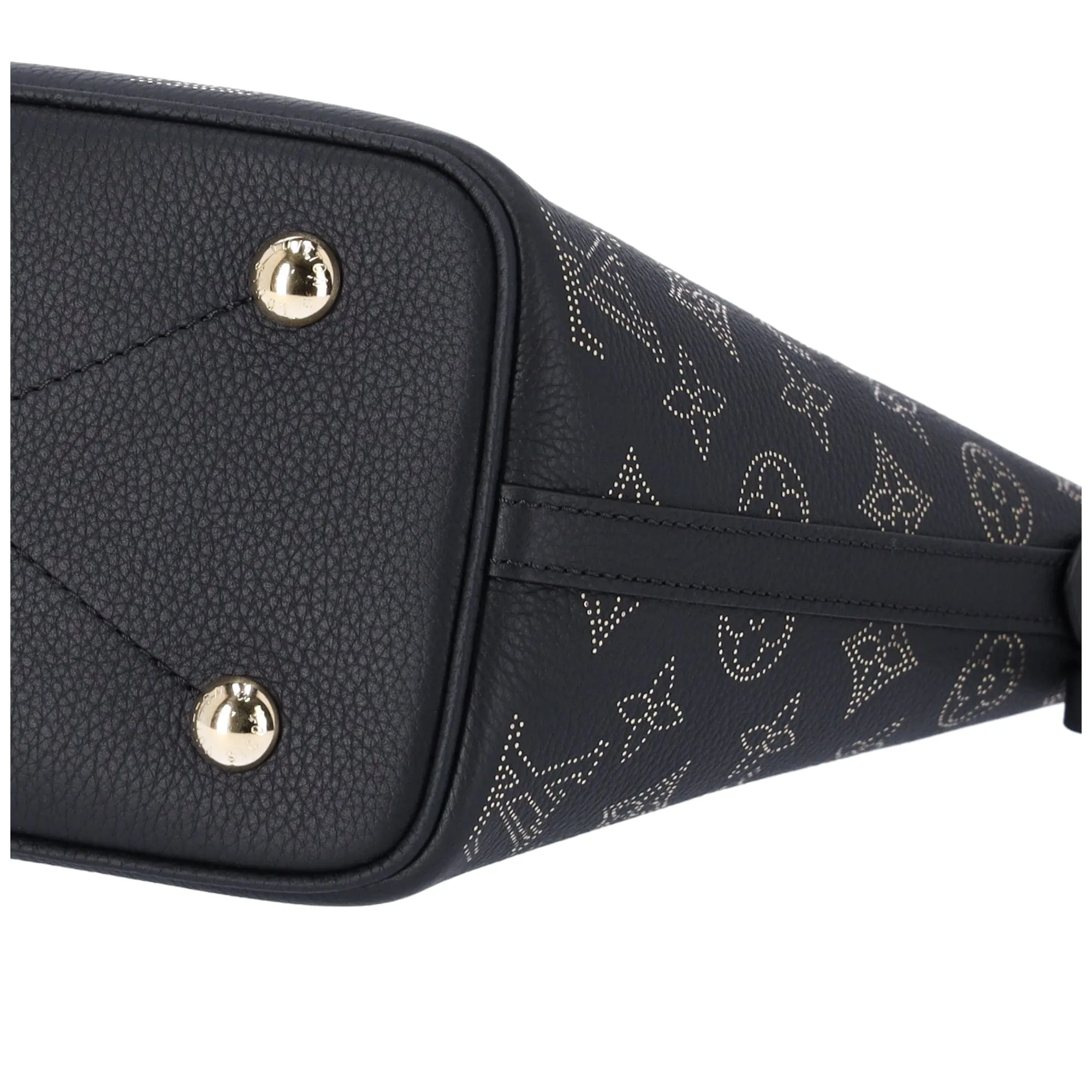 Louis Vuitton Blossom PM Monogram Mahina Noir M23393 Black Gold Small Tote