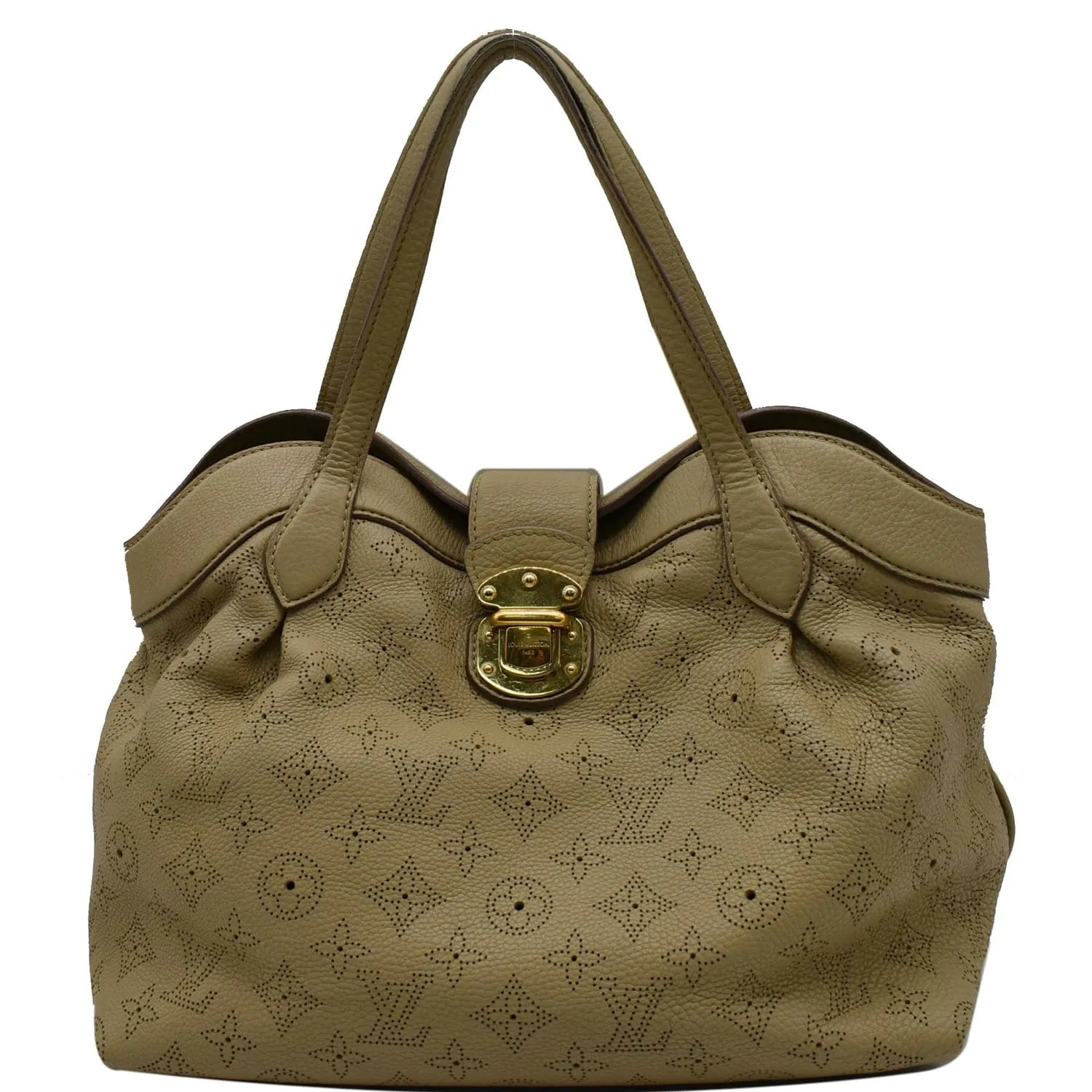 LOUIS VUITTON Cirrus PM Mahina Leather Hobo Bag Beige - 20% OFF