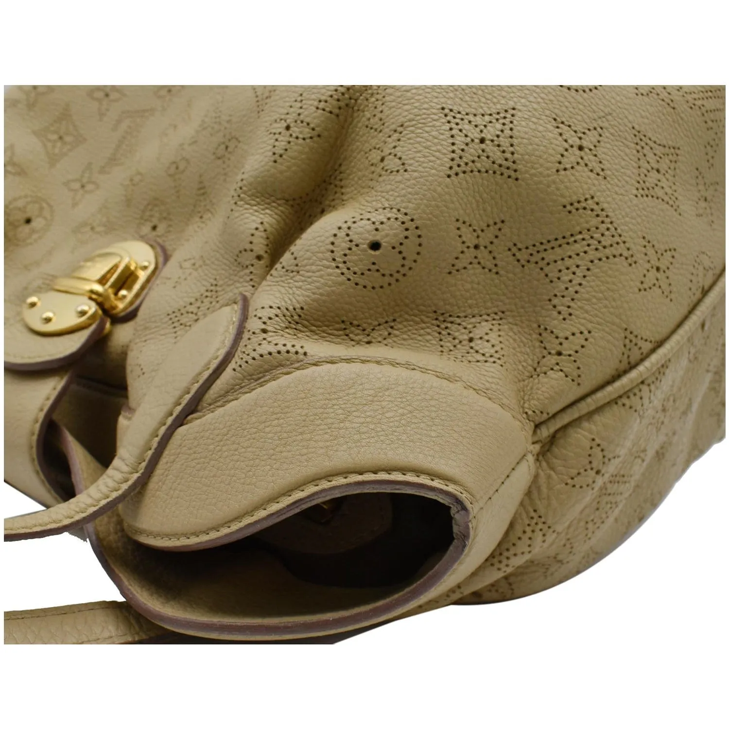 LOUIS VUITTON Cirrus PM Mahina Leather Hobo Bag Beige - 20% OFF