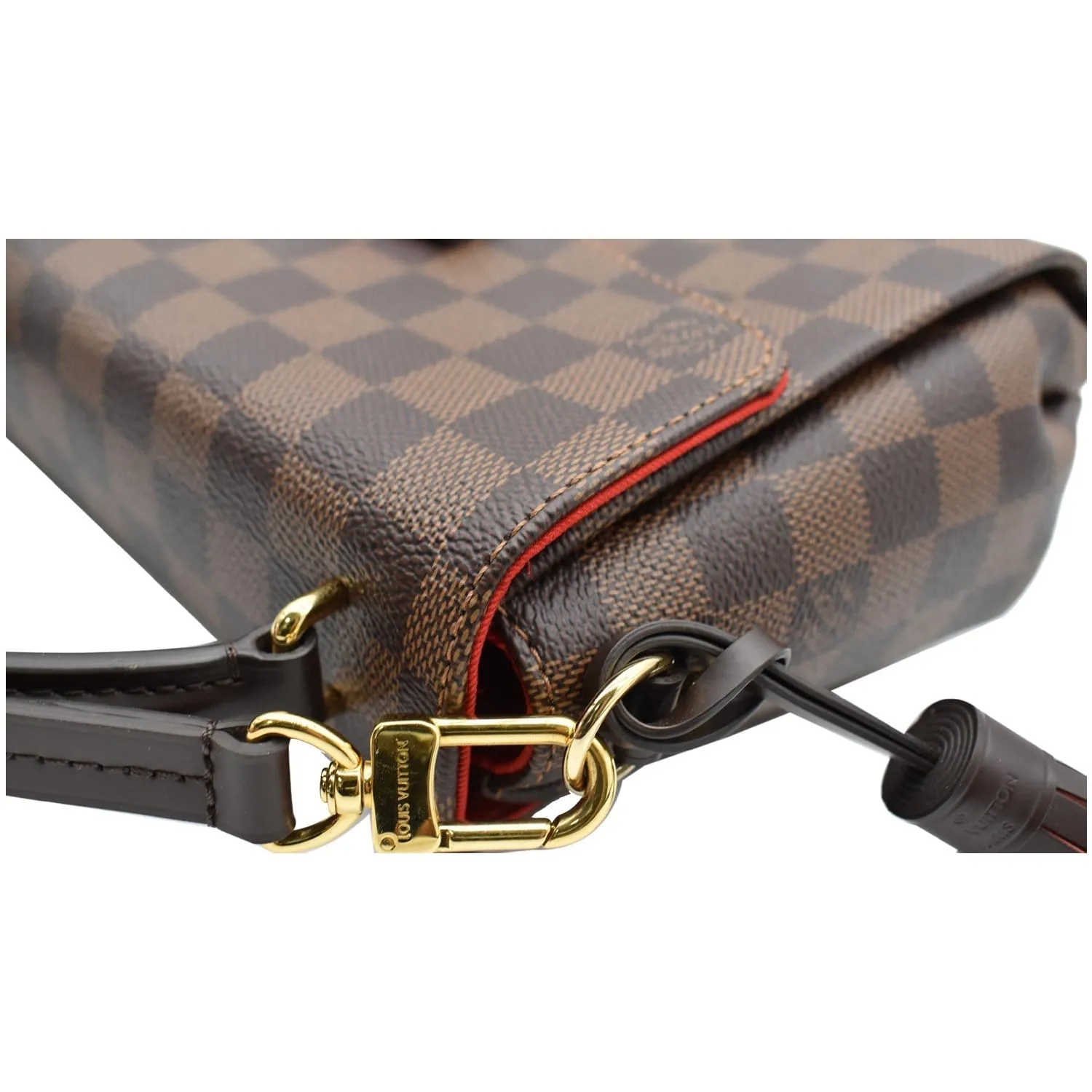 LOUIS VUITTON Croisette Damier Ebene Crossbody Bag Brown