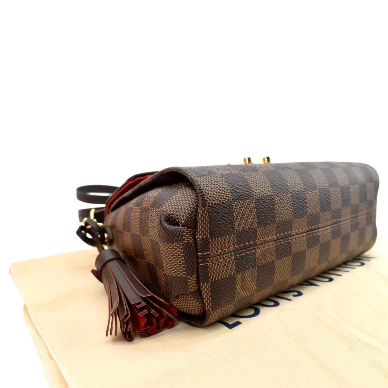 LOUIS VUITTON Croisette Damier Ebene Crossbody Bag Brown