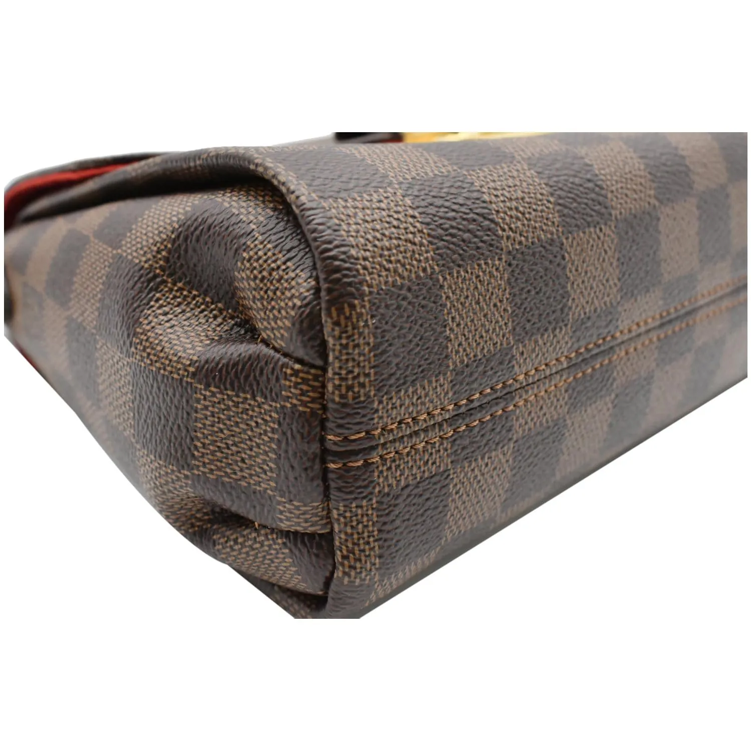 LOUIS VUITTON Croisette Damier Ebene Crossbody Bag Brown