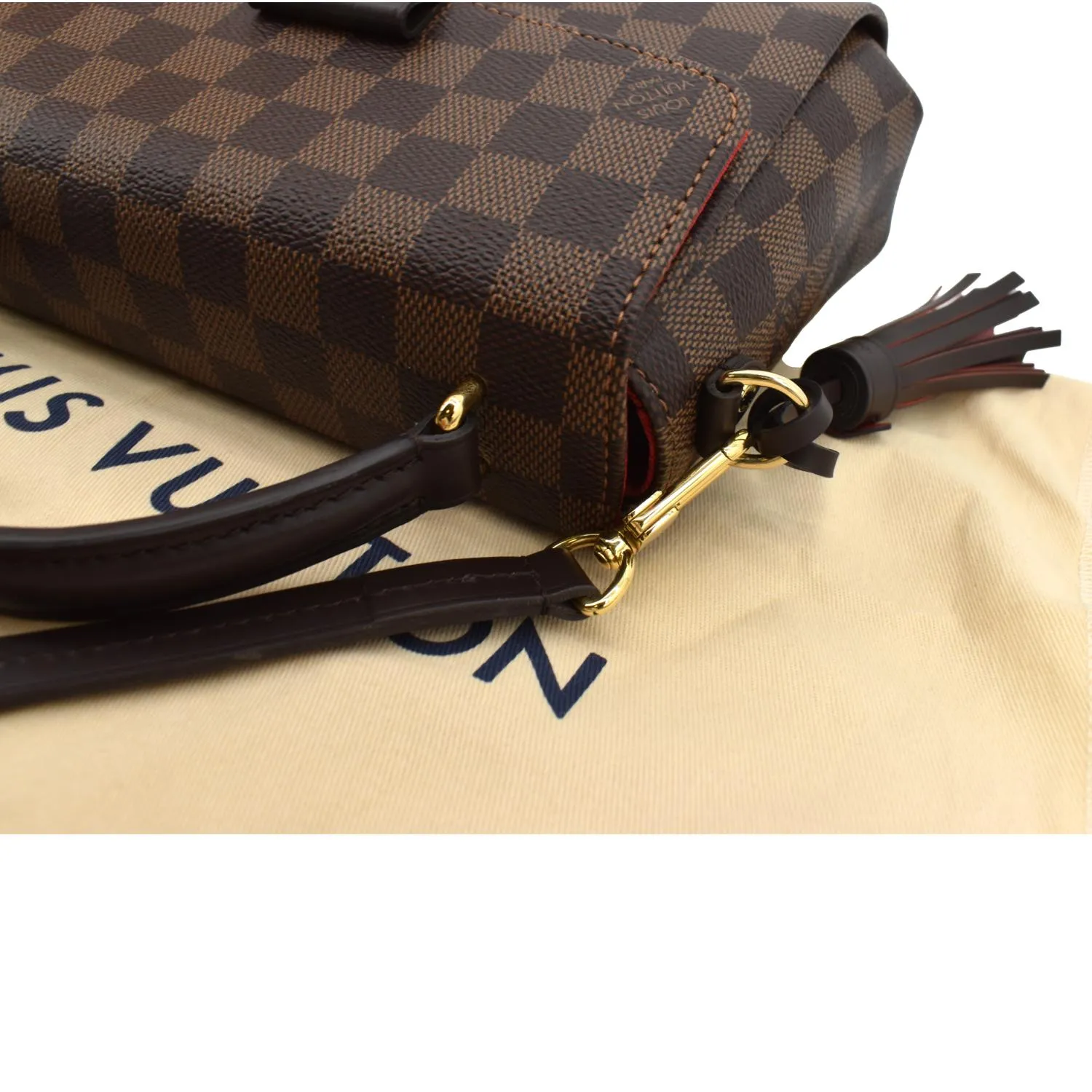 LOUIS VUITTON Croisette Damier Ebene Crossbody Bag Brown
