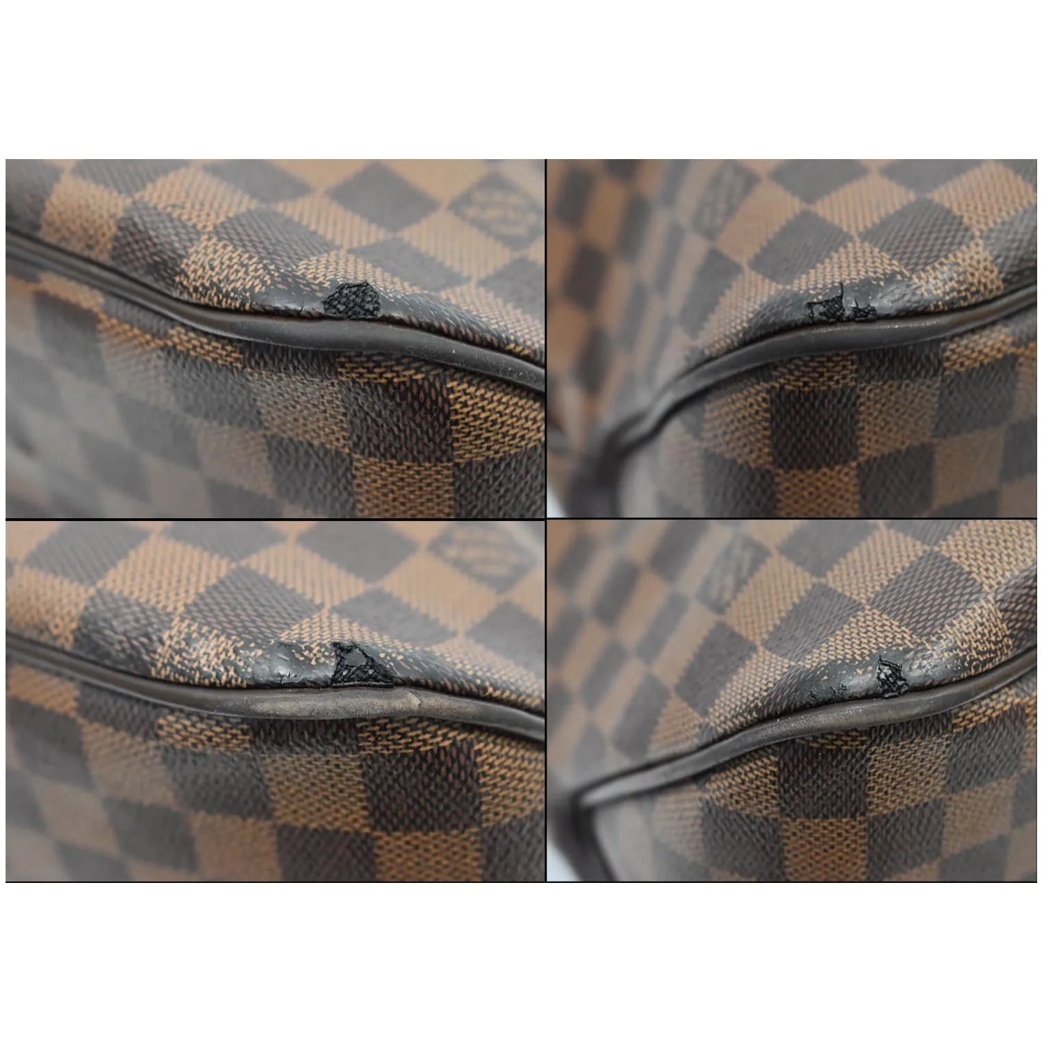 LOUIS VUITTON Delightful MM Damier Ebene Hobo Bag Brown