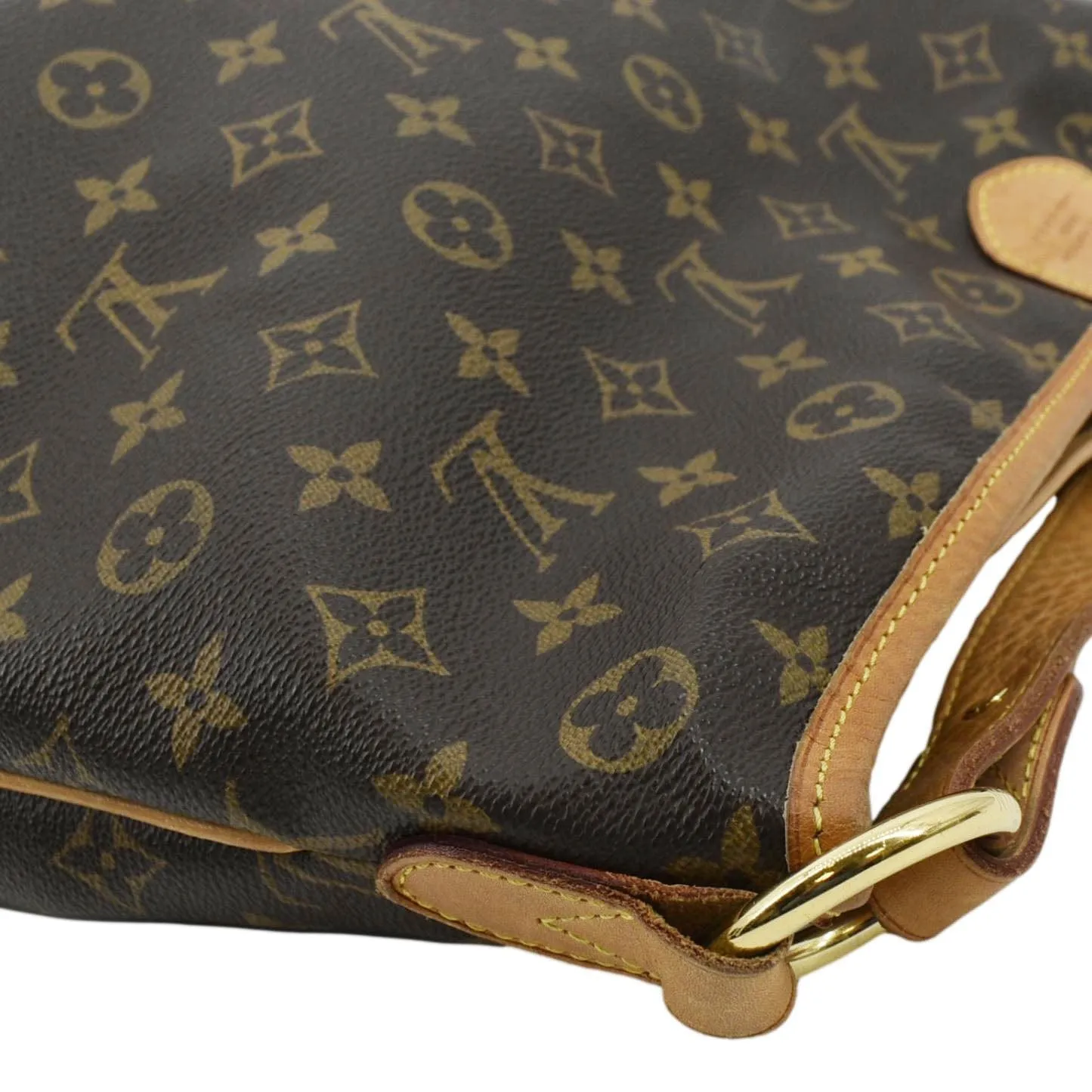 LOUIS VUITTON Delightful MM Monogram Canvas Hobo Bag Brown