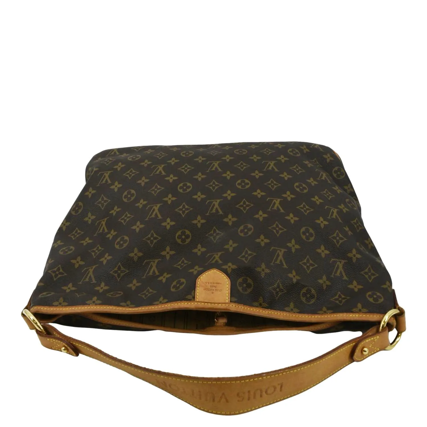 LOUIS VUITTON Delightful MM Monogram Canvas Hobo Bag Brown