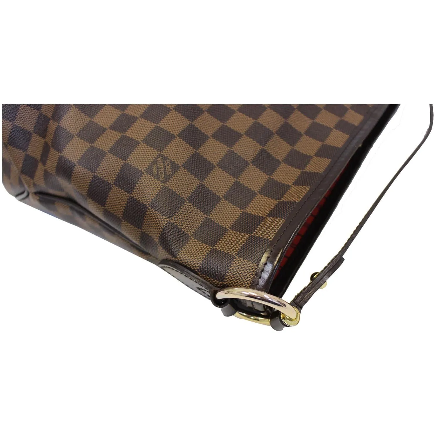 LOUIS VUITTON Delightful MM NM Damier Ebene Hobo Shoulder Bag Brown