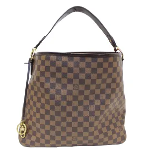 LOUIS VUITTON Delightful MM NM Damier Ebene Hobo Shoulder Bag Brown