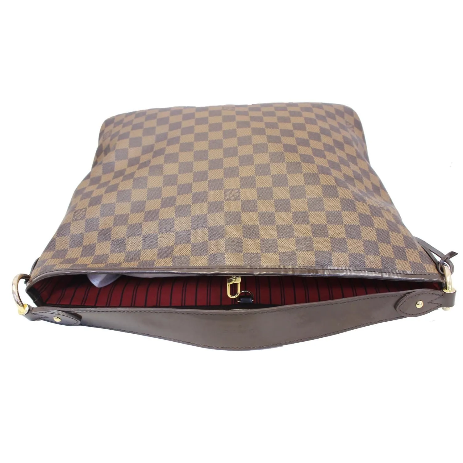 LOUIS VUITTON Delightful MM NM Damier Ebene Hobo Shoulder Bag Brown