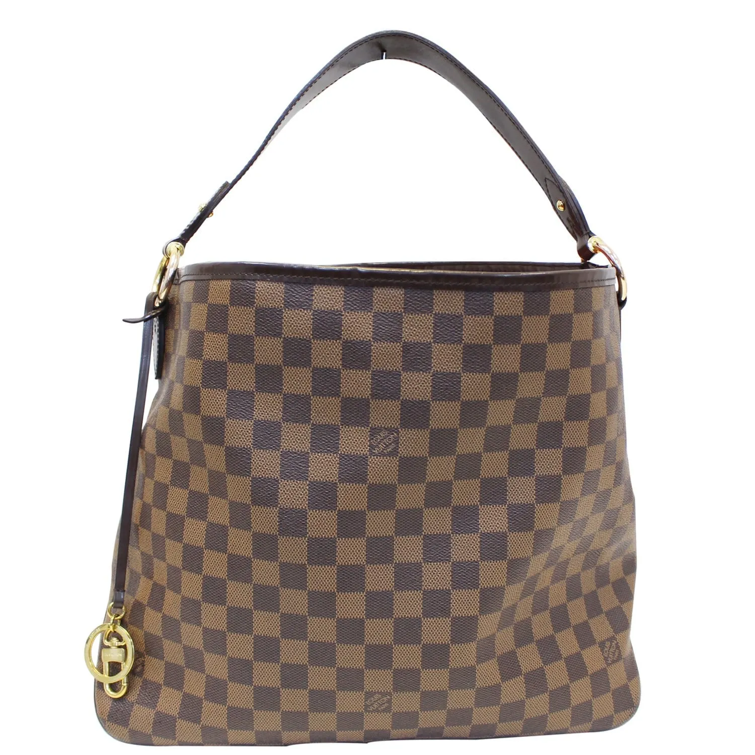 LOUIS VUITTON Delightful MM NM Damier Ebene Hobo Shoulder Bag Brown