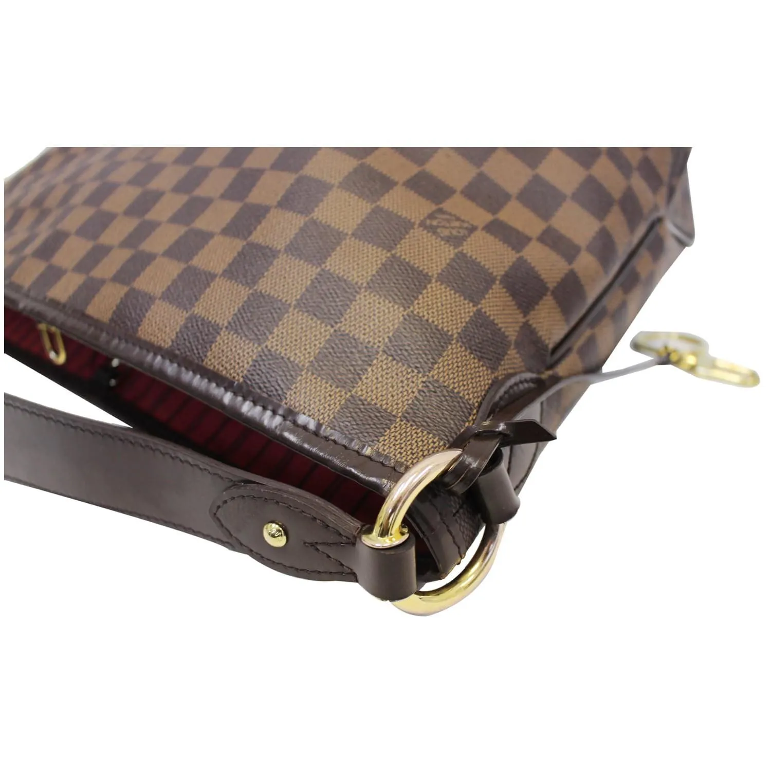 LOUIS VUITTON Delightful MM NM Damier Ebene Hobo Shoulder Bag Brown