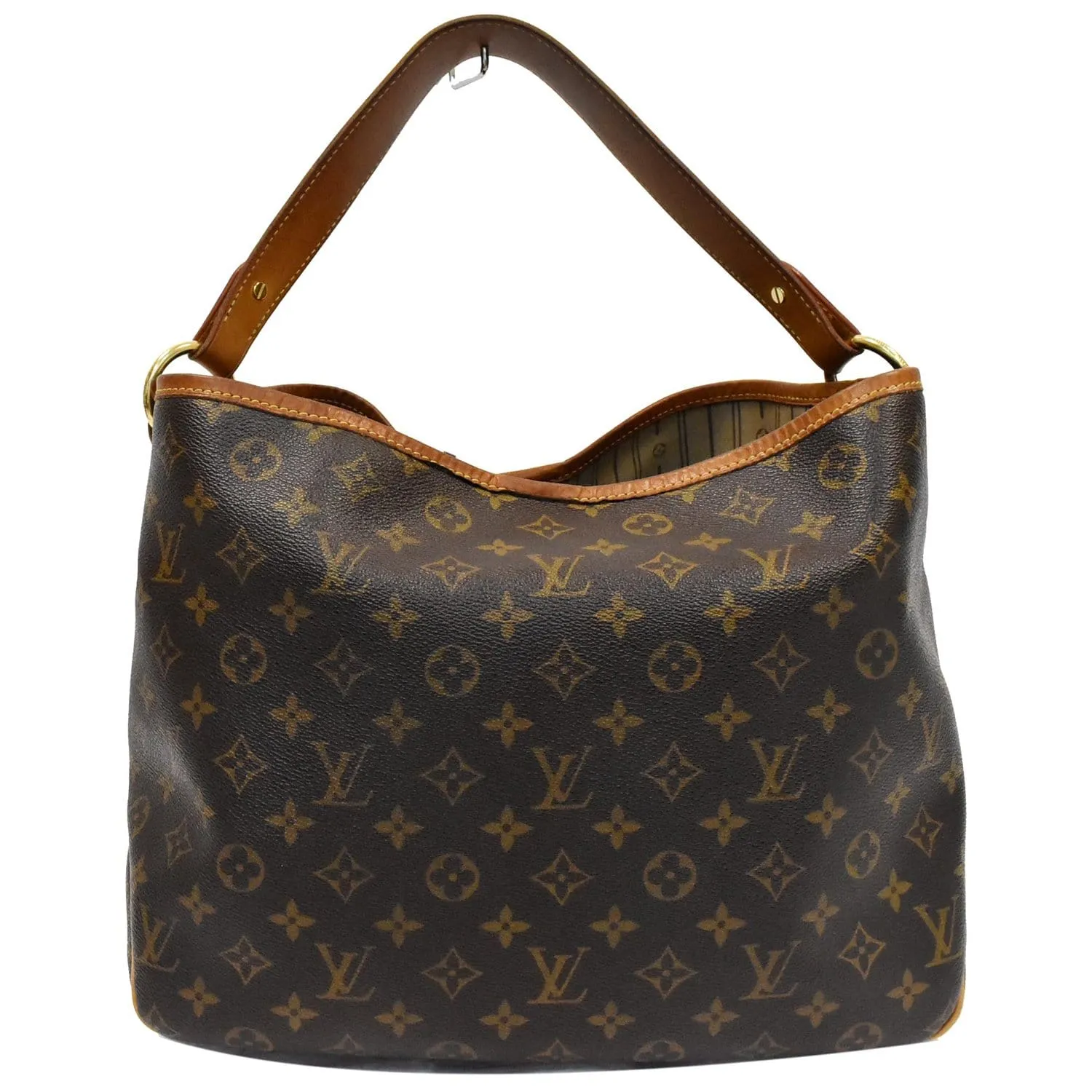 LOUIS VUITTON Delightful PM Monogram Canvas Hobo Bag Brown
