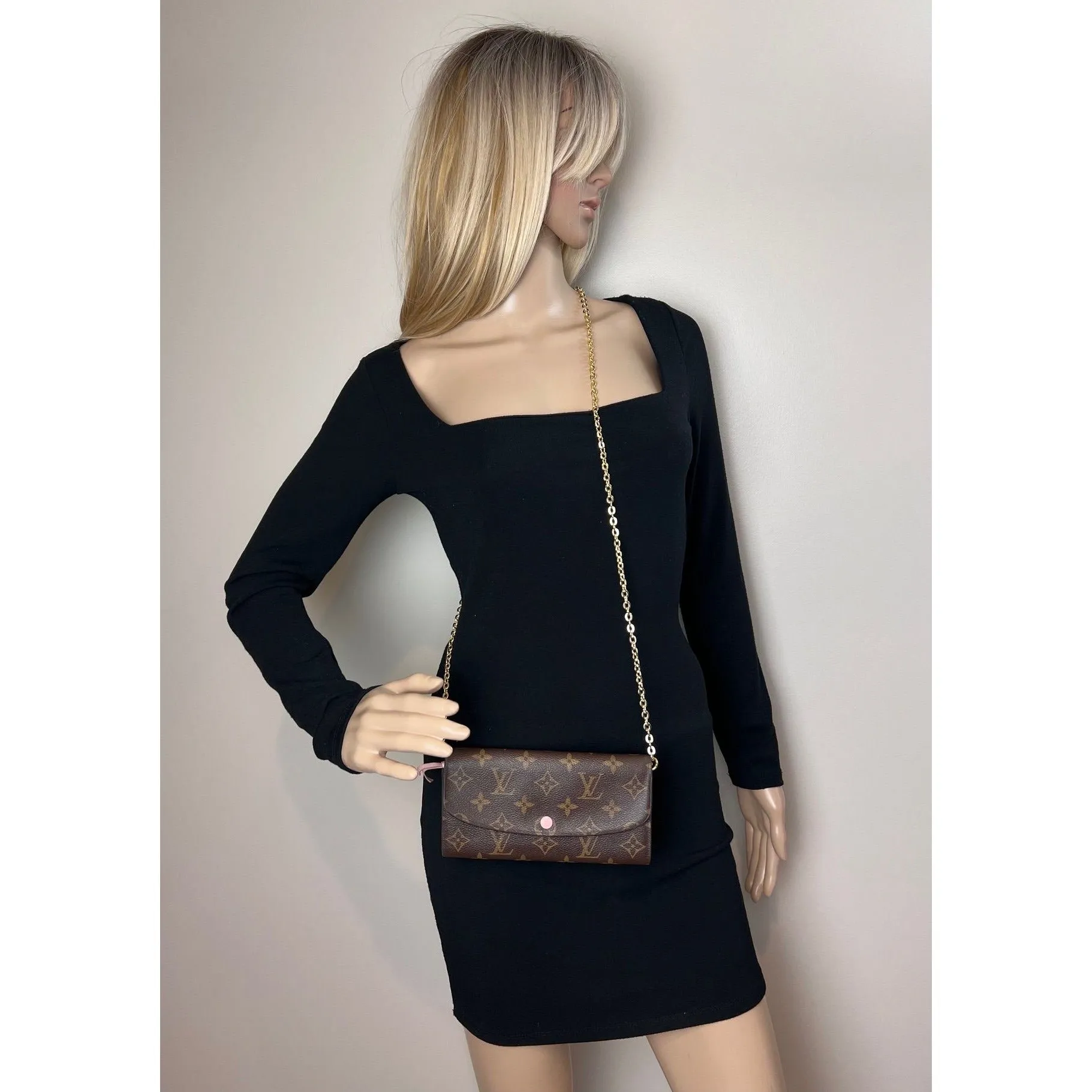 Louis Vuitton Emilie Monogram Rose Ballerine Wallet Clutch