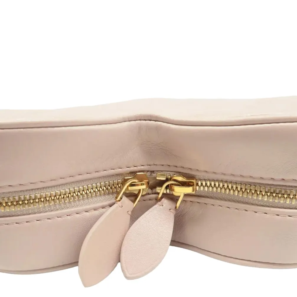 LOUIS VUITTON Fall In Love Sac Coeur Monogram Embossed Crossbody Bag Light Pink