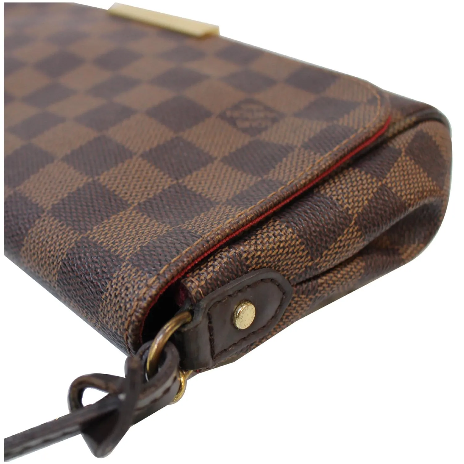 LOUIS VUITTON Favorite MM Damier Ebene Crossbody Bag Brown