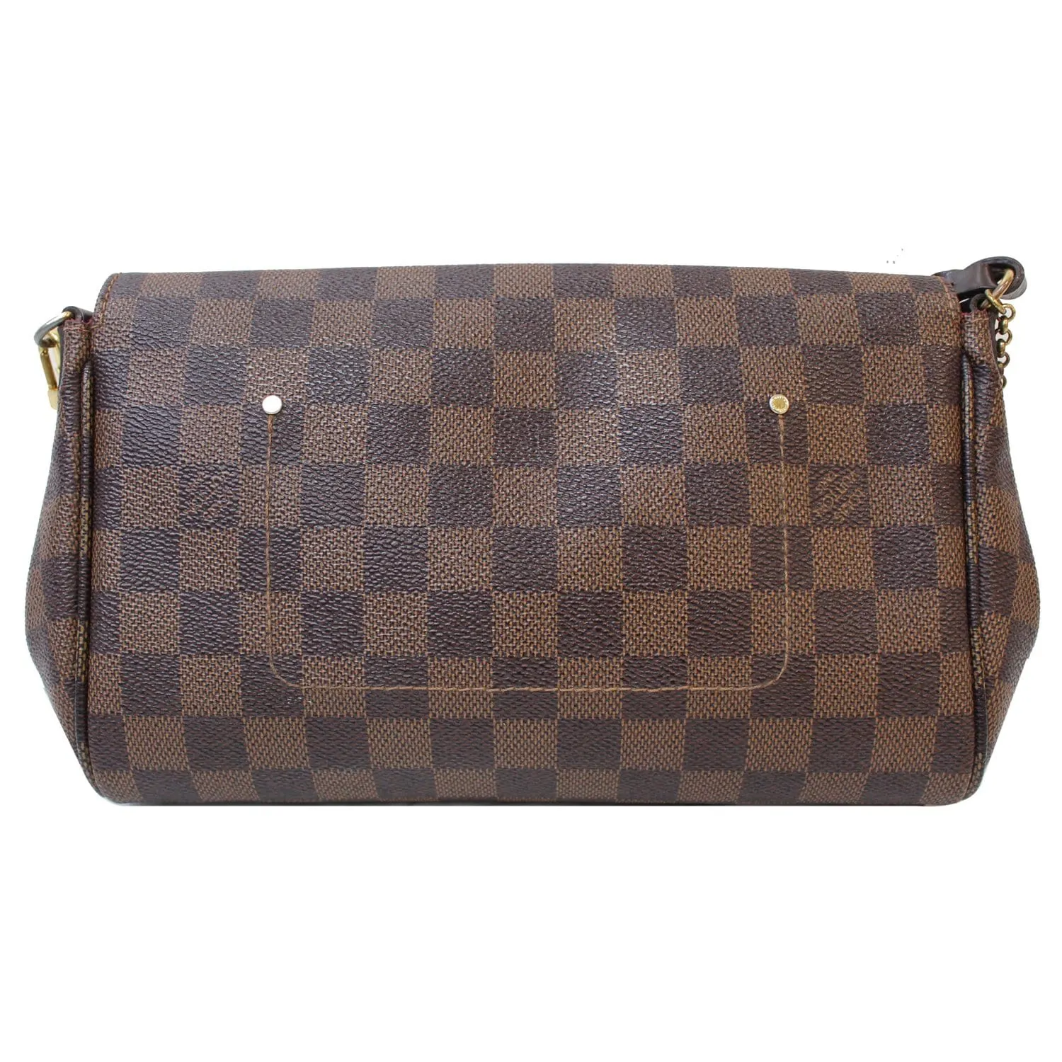 LOUIS VUITTON Favorite MM Damier Ebene Crossbody Bag Brown