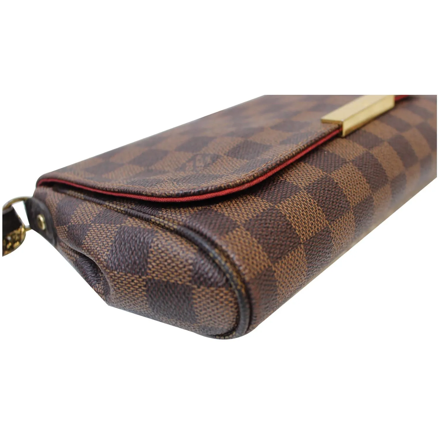 LOUIS VUITTON Favorite MM Damier Ebene Crossbody Bag Brown