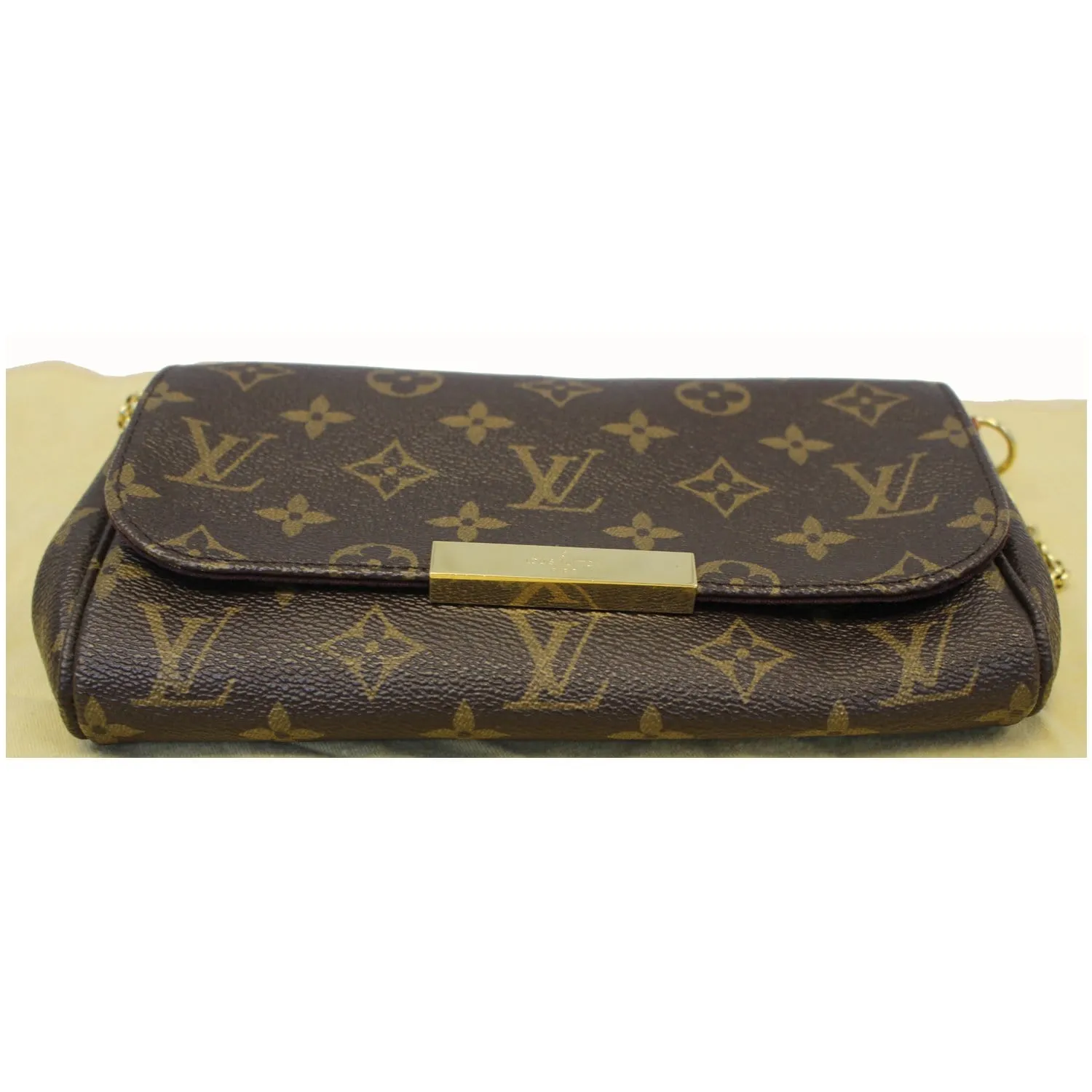 LOUIS VUITTON Favorite PM Monogram Canvas Crossbody Bag Brown