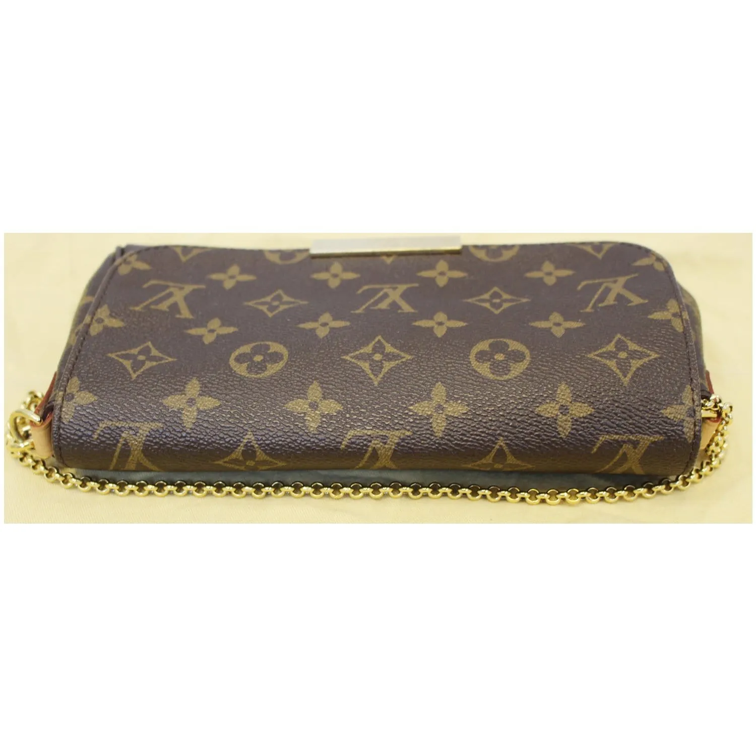 LOUIS VUITTON Favorite PM Monogram Canvas Crossbody Bag Brown