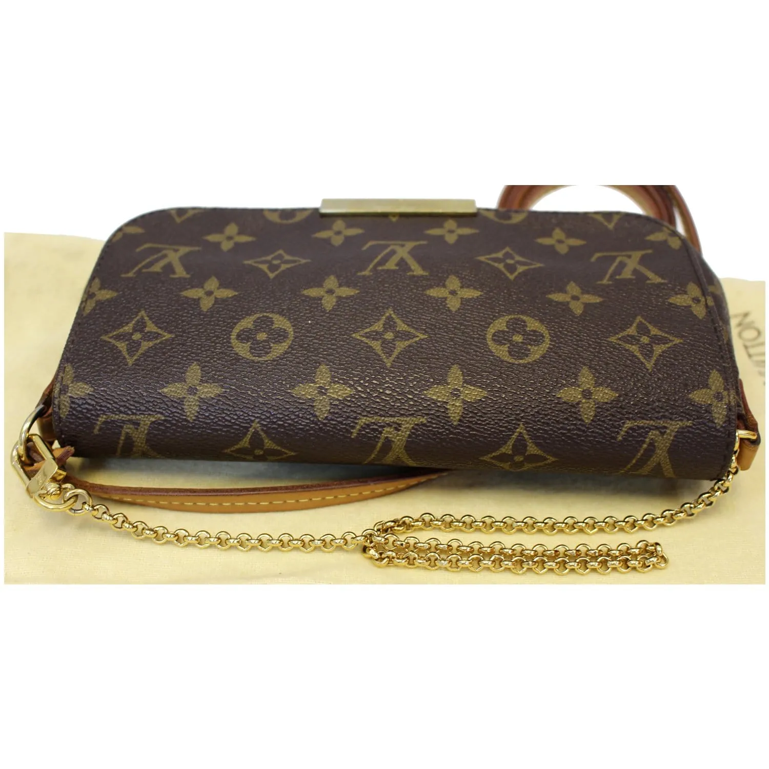LOUIS VUITTON Favorite PM Monogram Canvas Crossbody Bag Brown