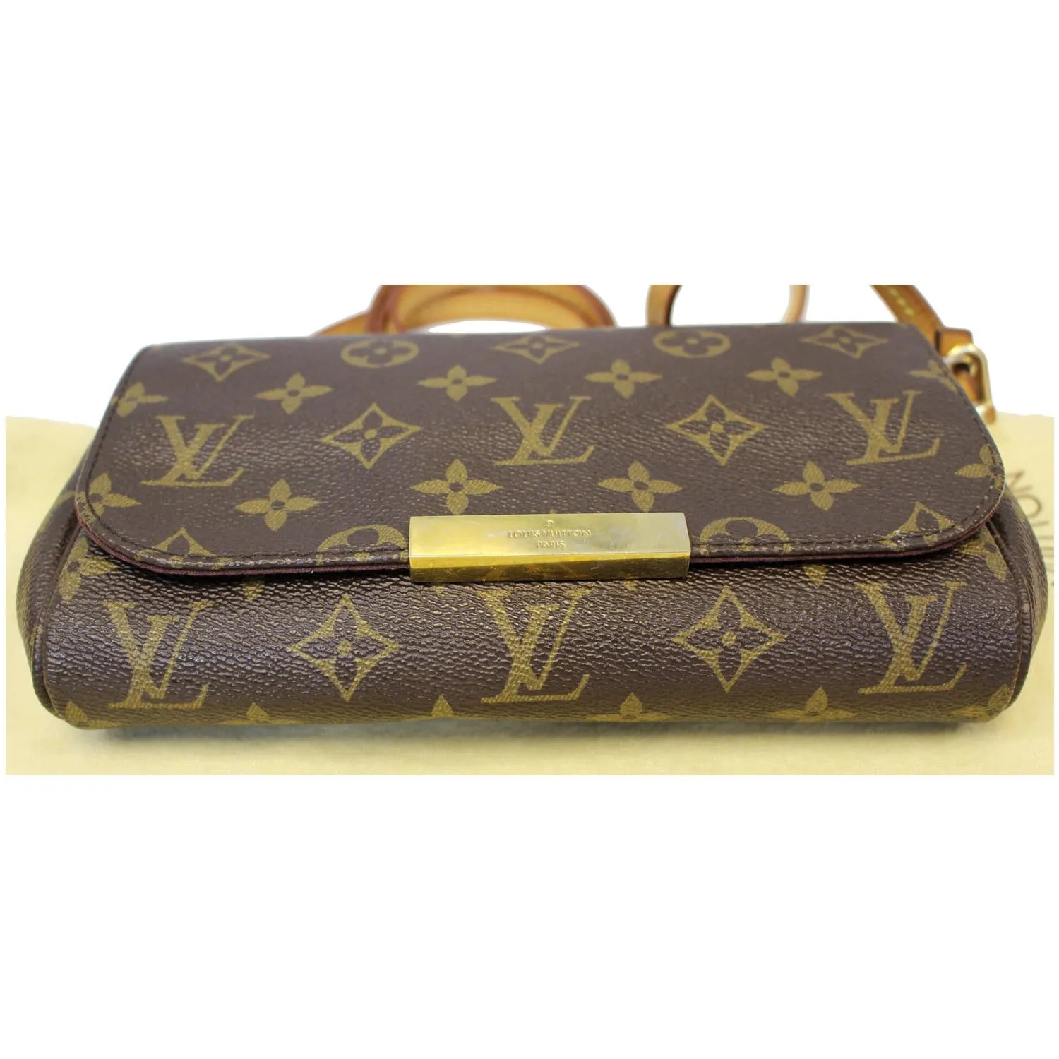 LOUIS VUITTON Favorite PM Monogram Canvas Crossbody Bag Brown