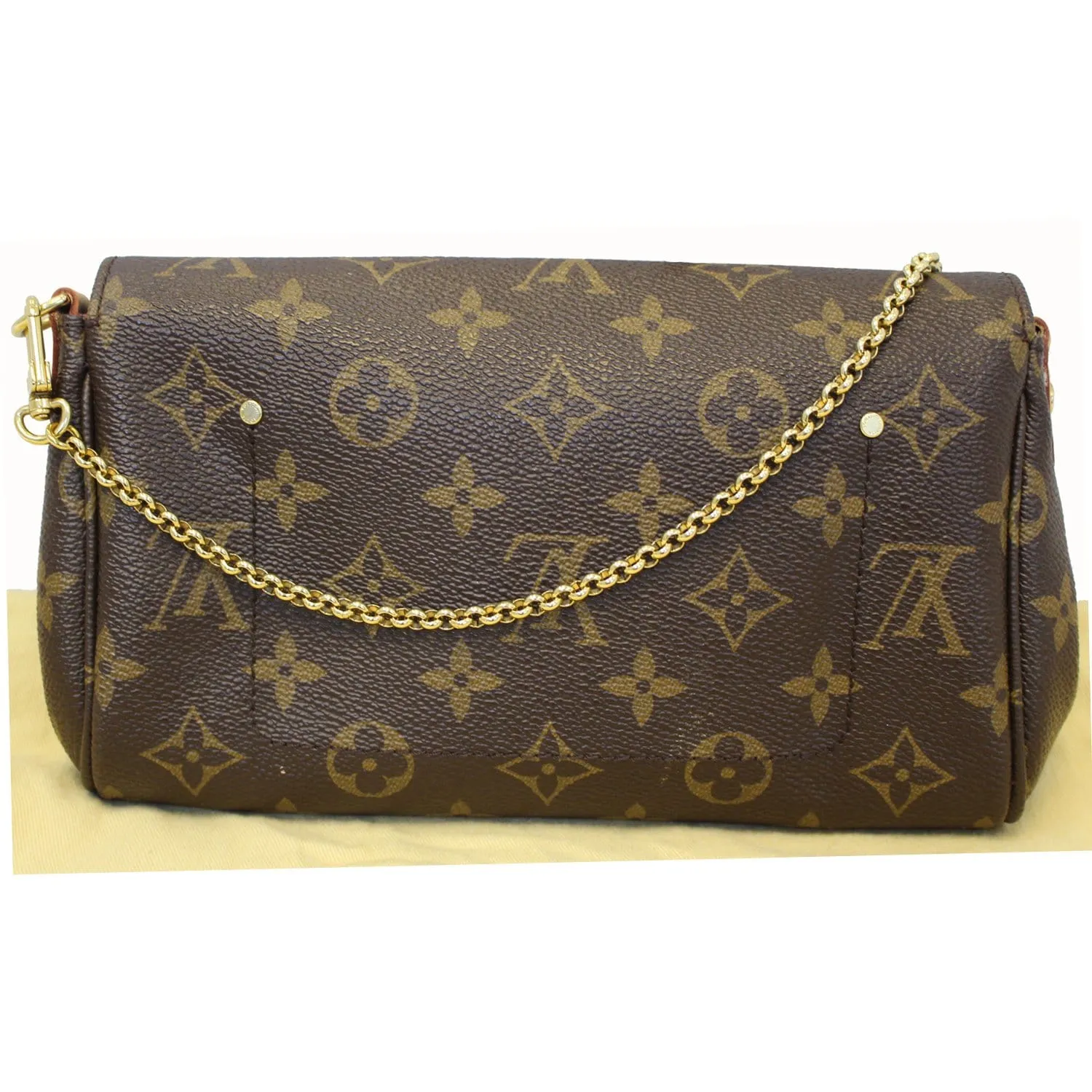 LOUIS VUITTON Favorite PM Monogram Canvas Crossbody Bag Brown