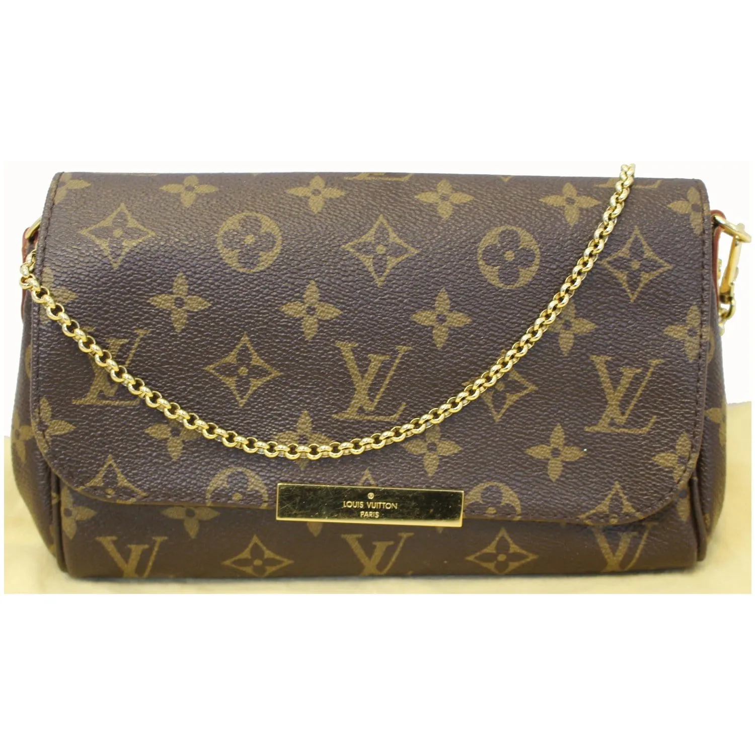 LOUIS VUITTON Favorite PM Monogram Canvas Crossbody Bag Brown