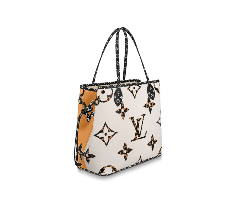 Louis Vuitton Giant Jungle Monogram Neverfull Ivoire with Pouch M44716