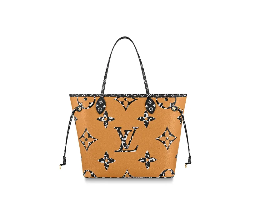 Louis Vuitton Giant Jungle Monogram Neverfull Ivoire with Pouch M44716
