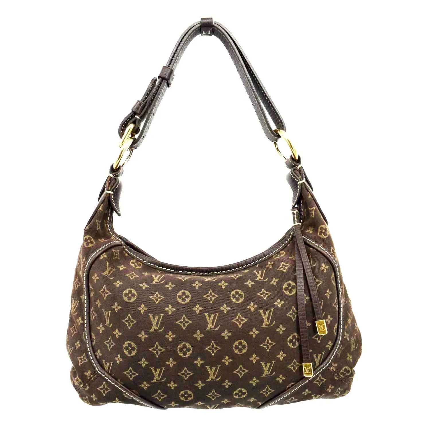LOUIS VUITTON Manon PM Mini Lin Monogram Hobo Bag Brown