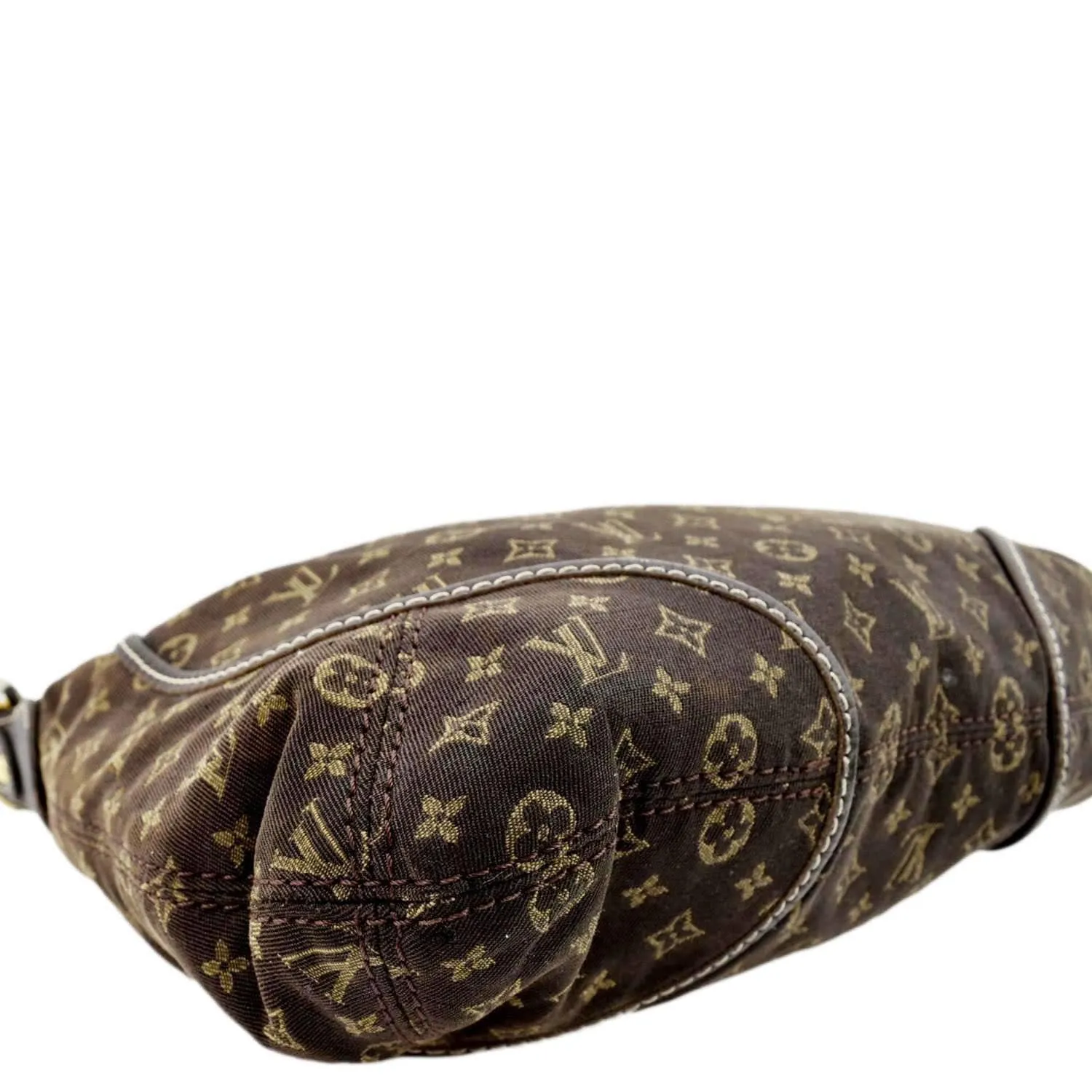 LOUIS VUITTON Manon PM Mini Lin Monogram Hobo Bag Brown