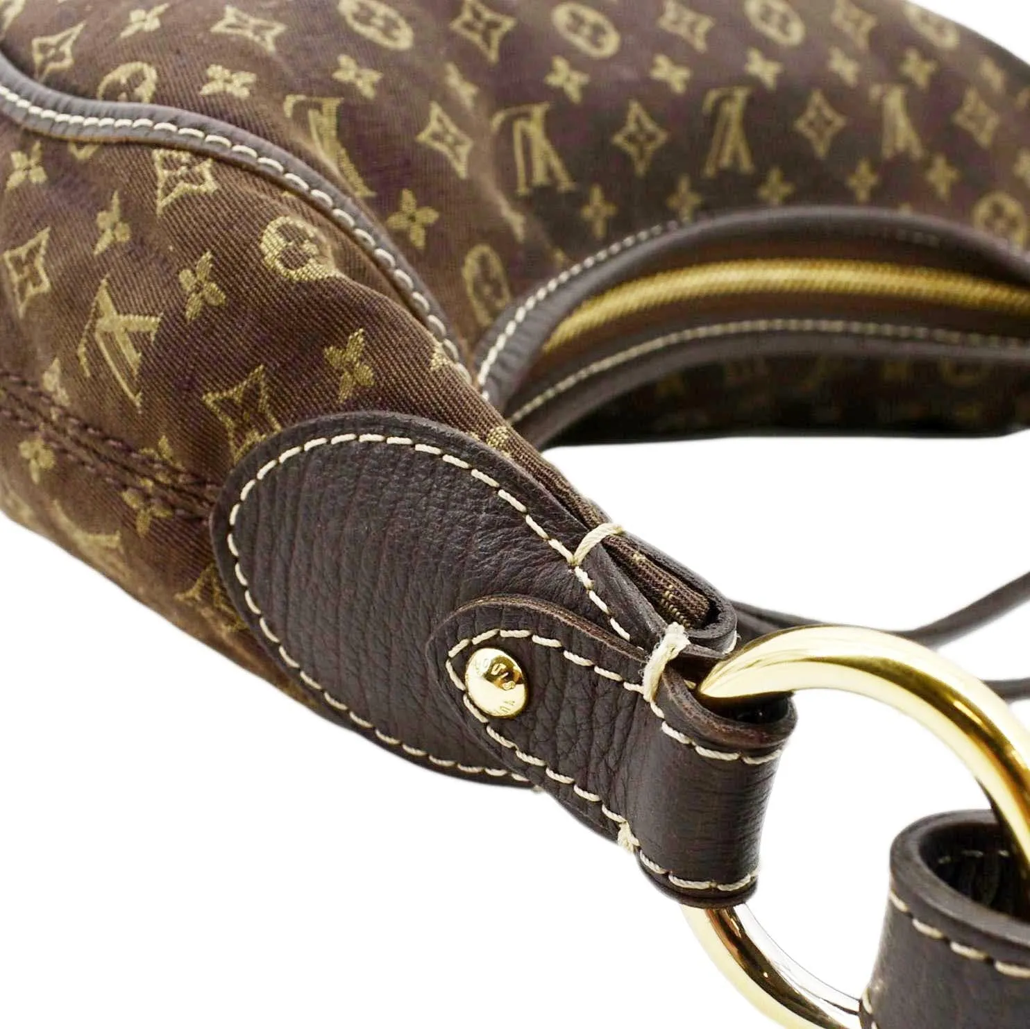 LOUIS VUITTON Manon PM Mini Lin Monogram Hobo Bag Brown