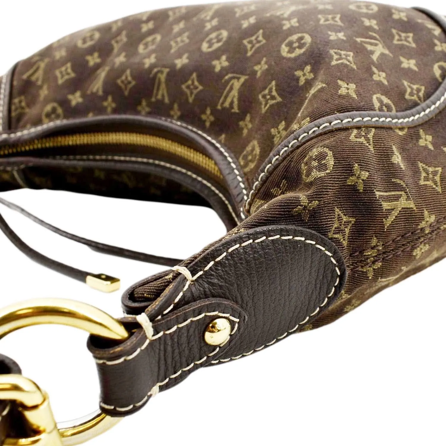 LOUIS VUITTON Manon PM Mini Lin Monogram Hobo Bag Brown
