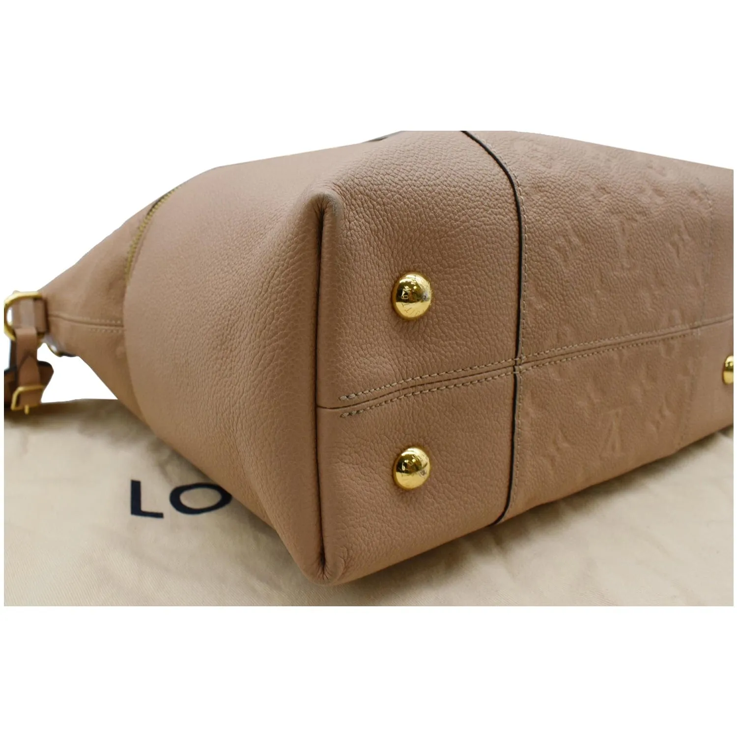 LOUIS VUITTON Melie Empreinte Leather Hobo Bag Beige