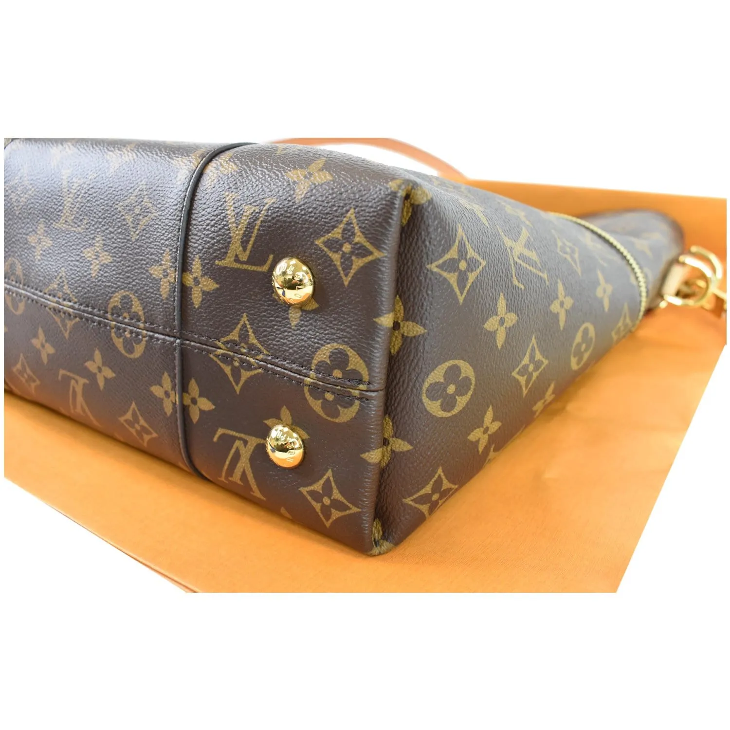 LOUIS VUITTON Melie Monogram Canvas Hobo Bag Brown