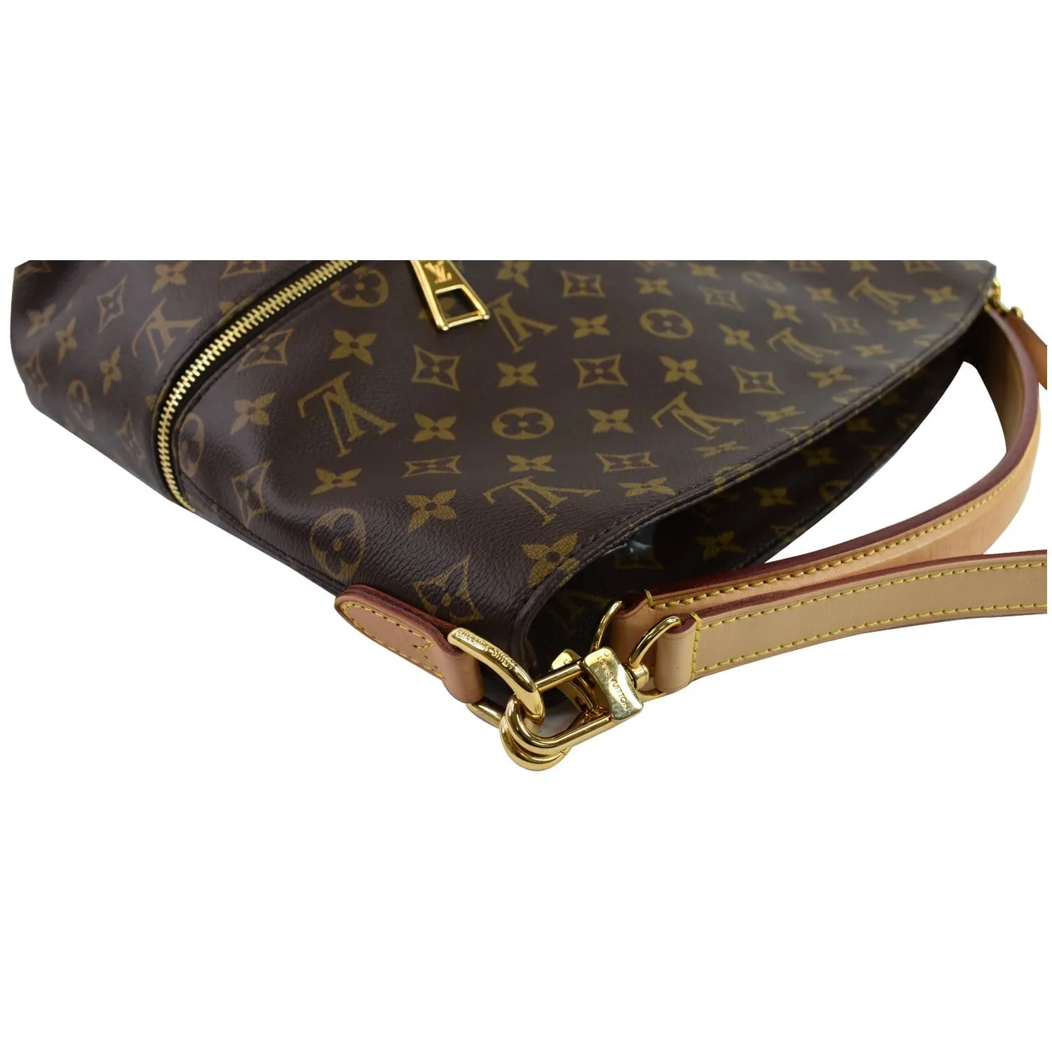 LOUIS VUITTON Melie Monogram Canvas Hobo Bag Brown