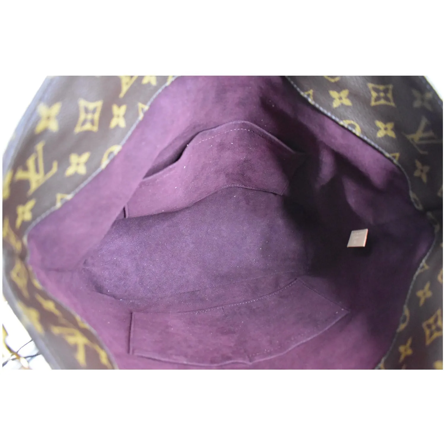 LOUIS VUITTON Melie Monogram Canvas Hobo Bag Brown