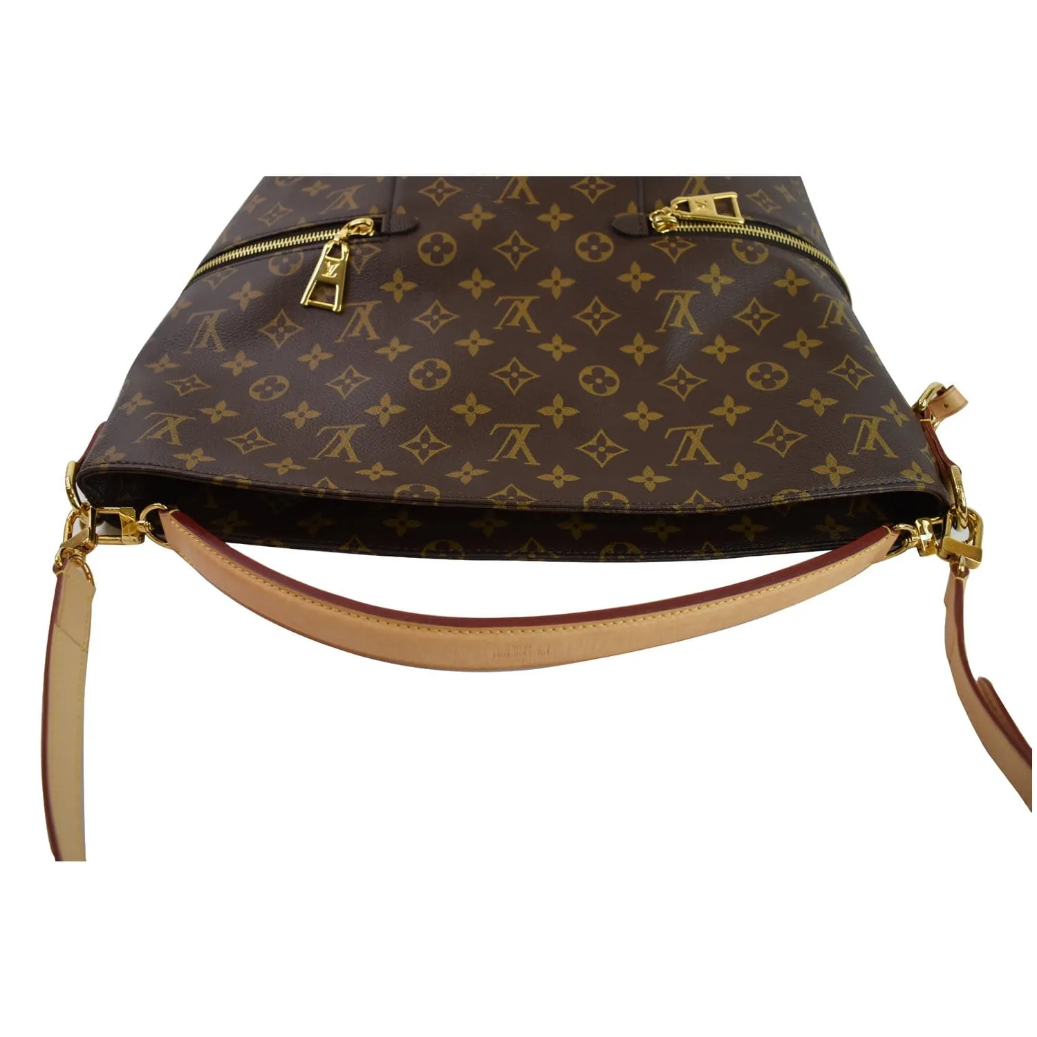 LOUIS VUITTON Melie Monogram Canvas Hobo Bag Brown