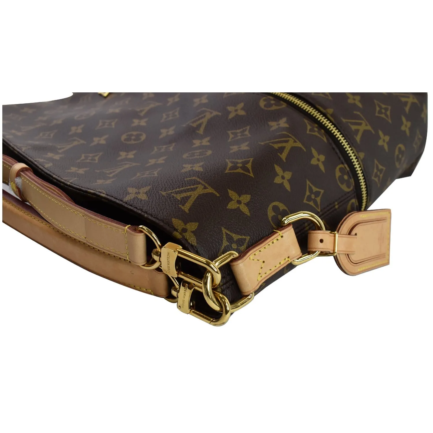 LOUIS VUITTON Melie Monogram Canvas Hobo Bag Brown
