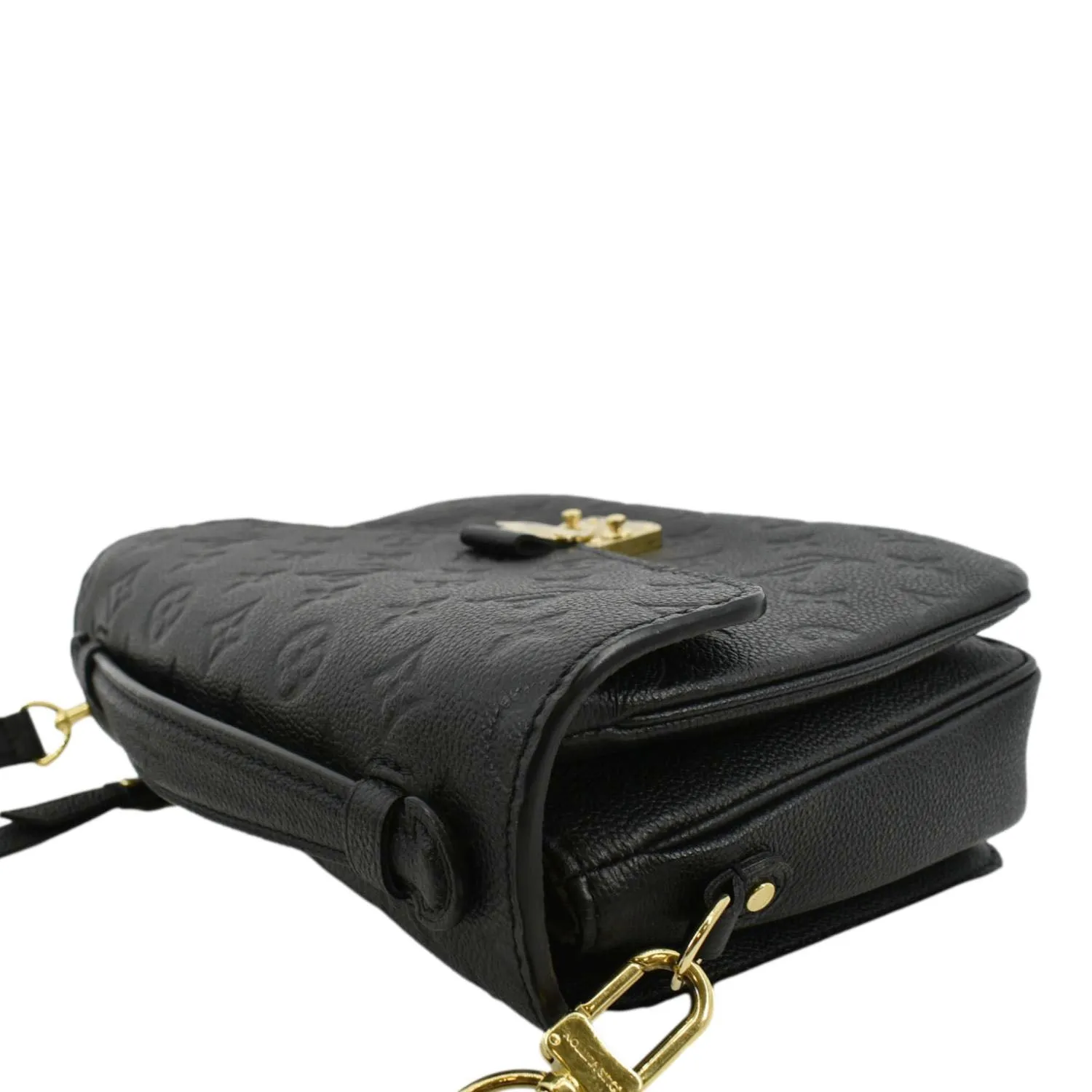 LOUIS VUITTON Metis Pochette Empreinte Leather Crossbody Bag Black
