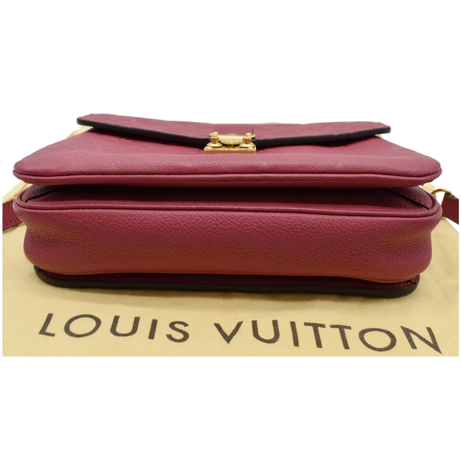 LOUIS VUITTON Metis Pochette Empreinte Leather Crossbody Bag Rose Bruyere