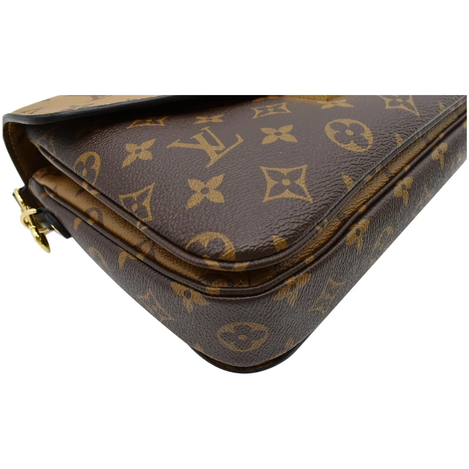 LOUIS VUITTON Metis Pochette Reverse Monogram Canvas Crossbody Bag Brown