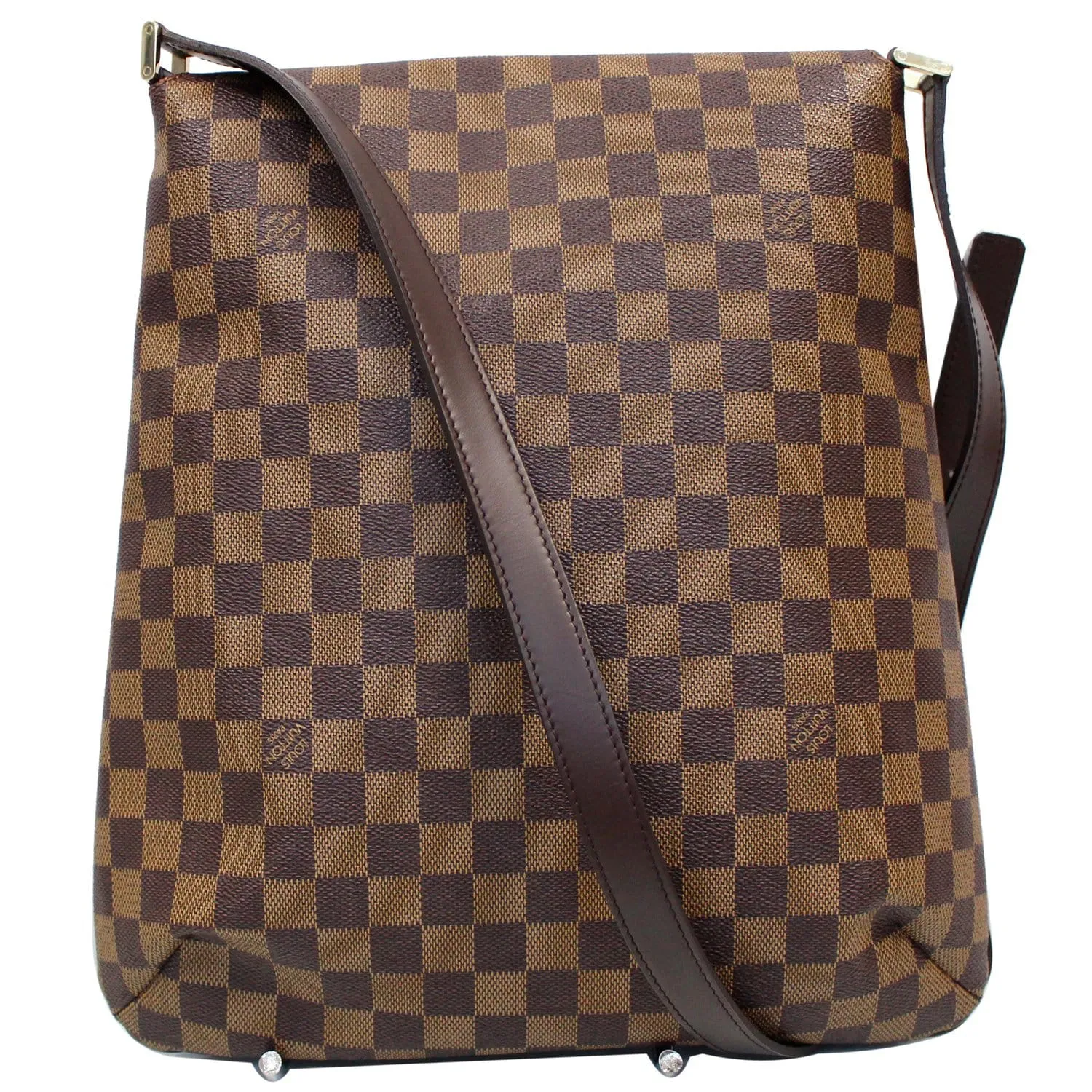 LOUIS VUITTON Musette Salsa GM Damier Ebene Crossbody Bag Brown