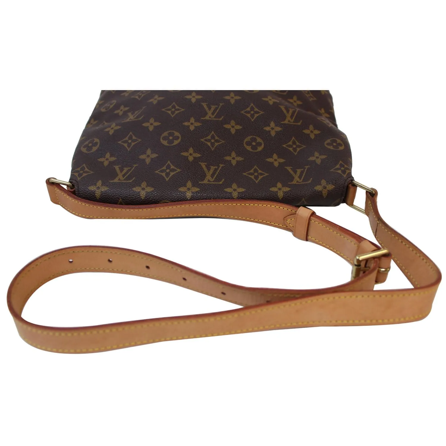 LOUIS VUITTON Musette Salsa GM Monogram Canvas Crossbody Shoulder Bag Brown