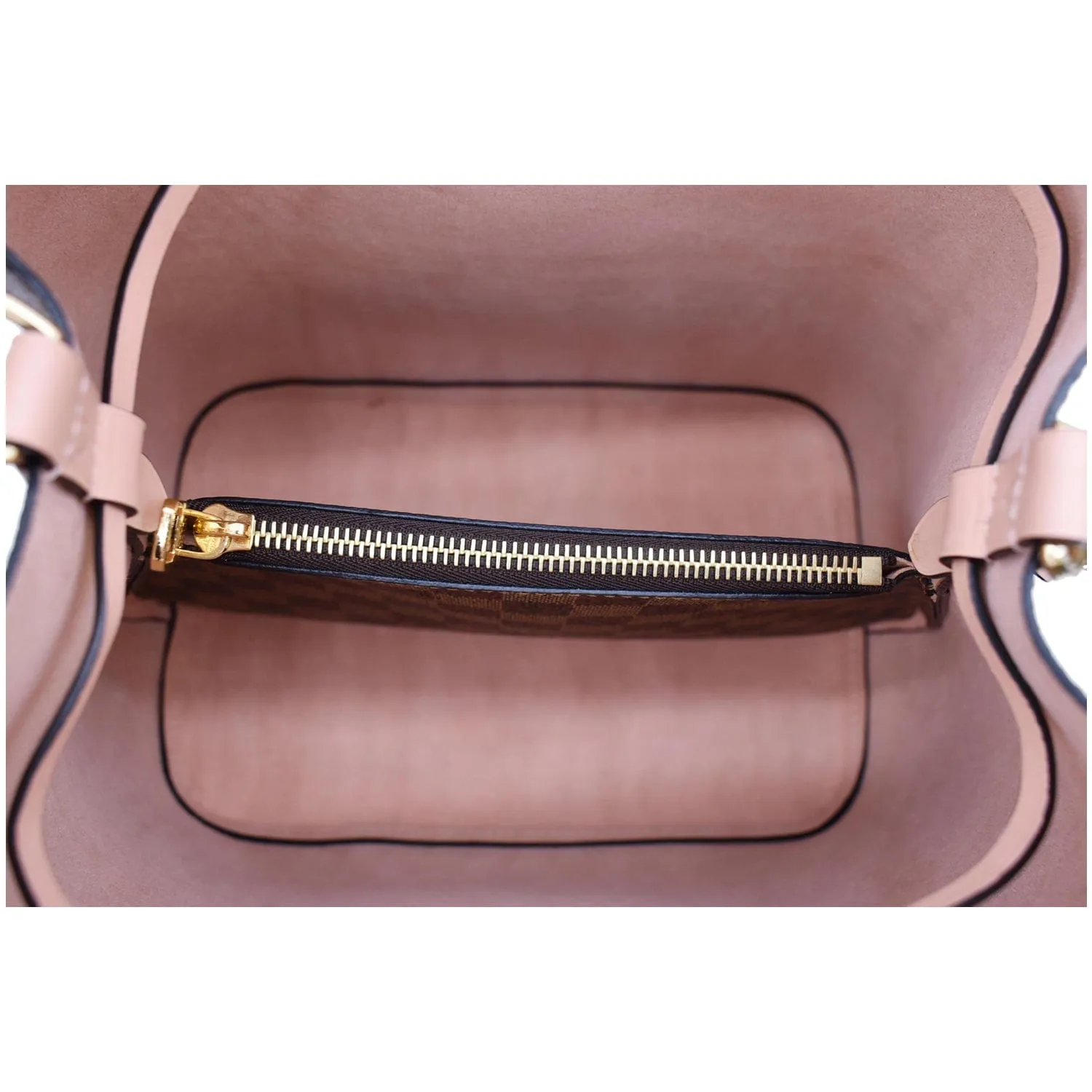 LOUIS VUITTON Neonoe MM Damier Ebene Shoulder Bag Venus Pink