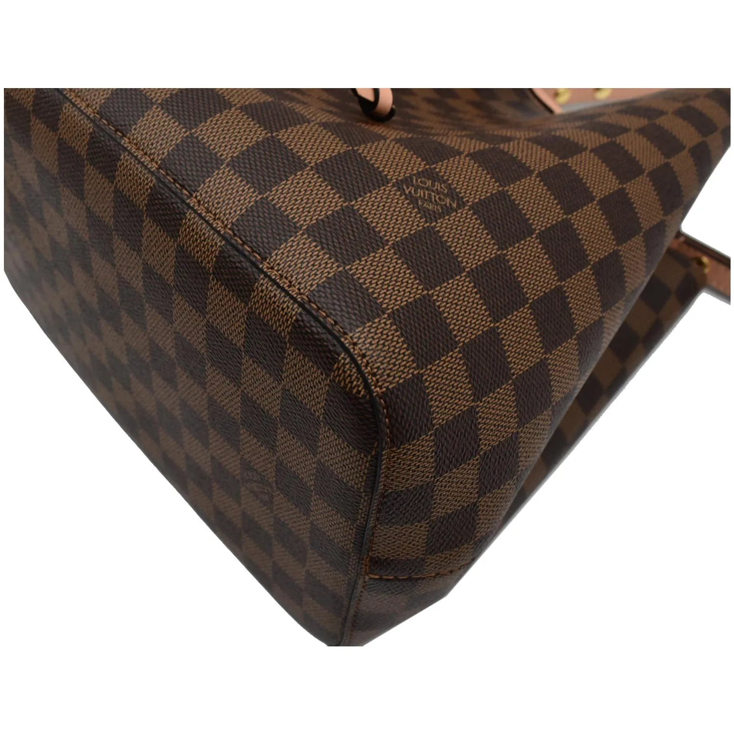 LOUIS VUITTON Neonoe MM Damier Ebene Shoulder Bag Venus Pink