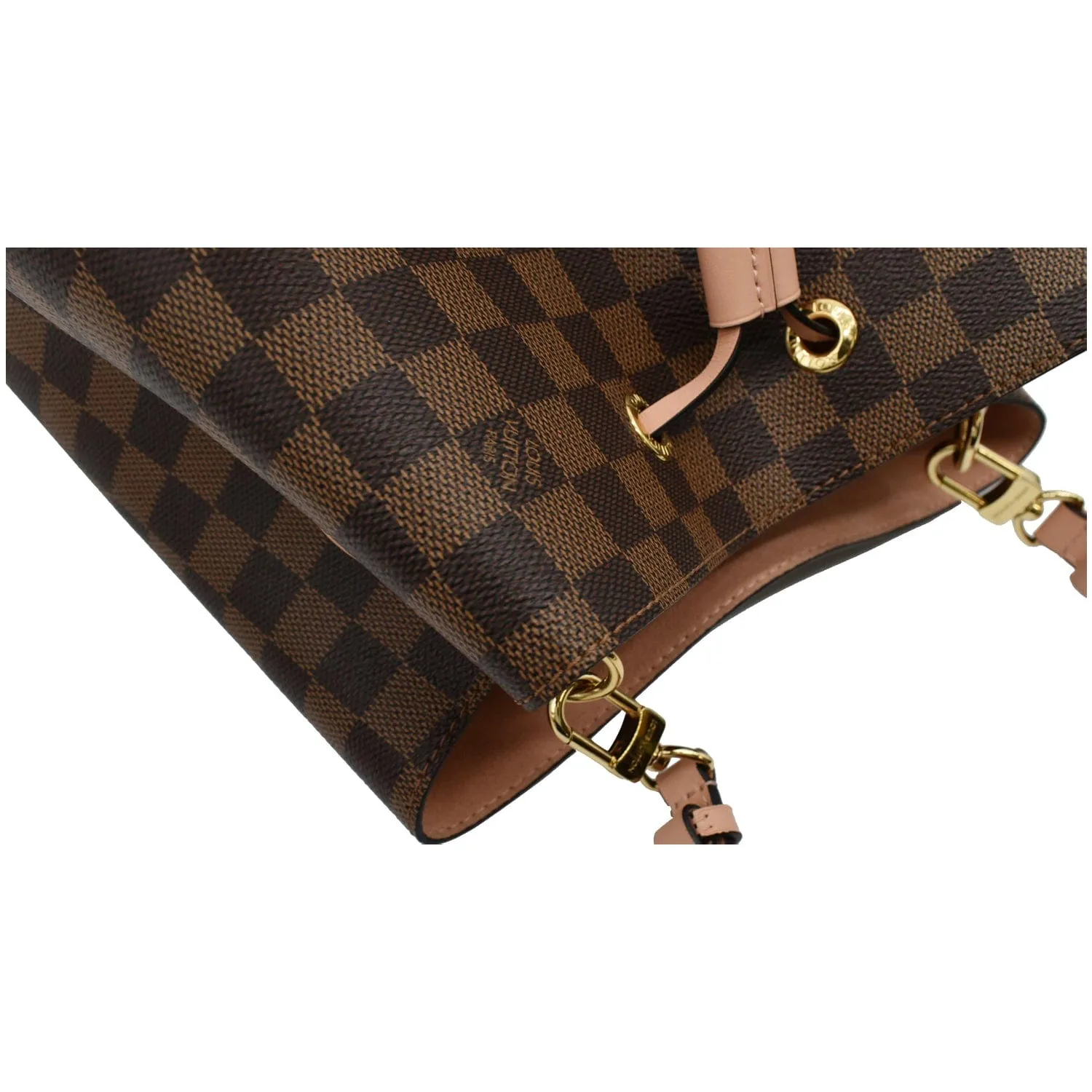 LOUIS VUITTON Neonoe MM Damier Ebene Shoulder Bag Venus Pink