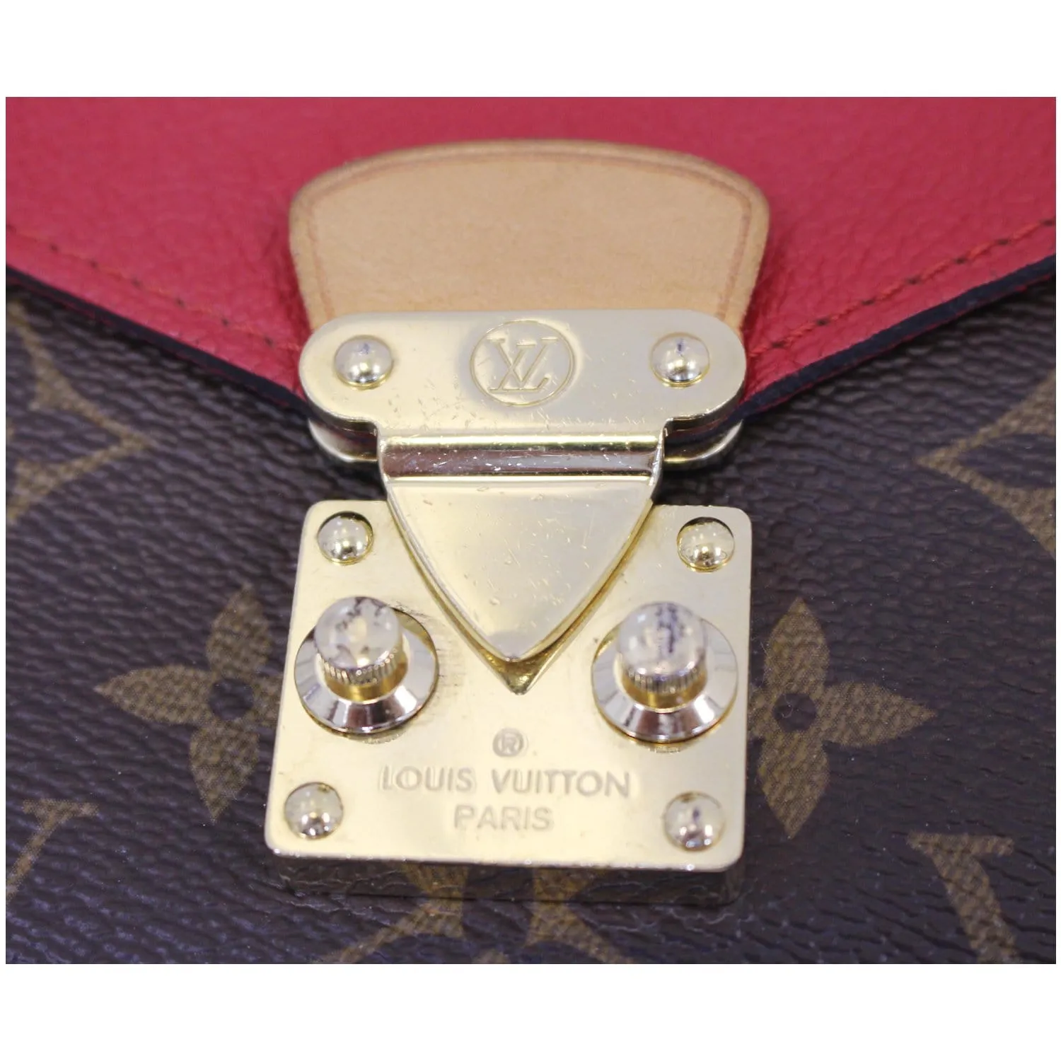 LOUIS VUITTON Pallas Chain Monogram Canvas Crossbody Bag Brown - 15% OFF